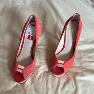 Orange Suede Enzo Angiolini Heels.